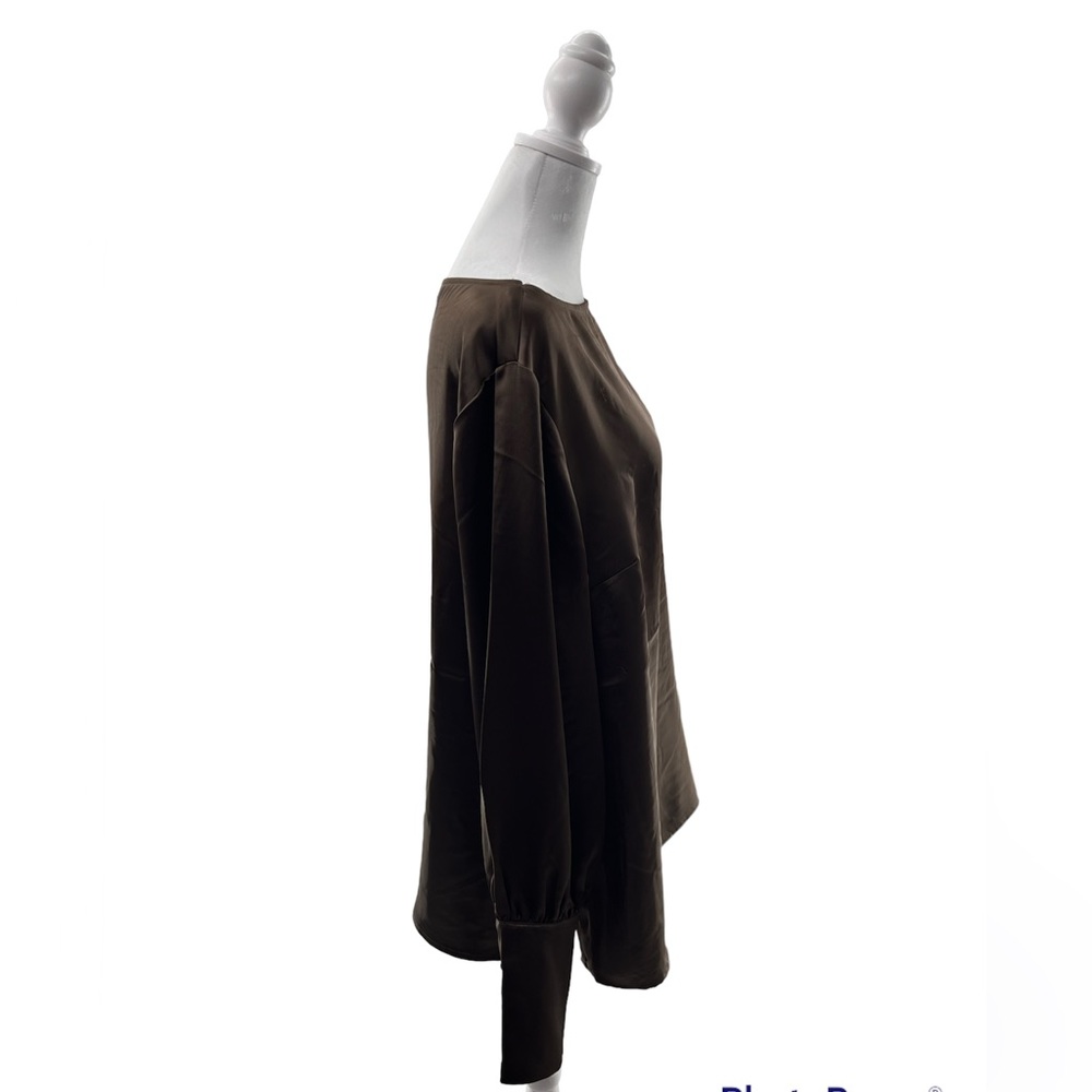 Maison D’Amelie Satin Tunic Length Blouse - Picture 4 of 10